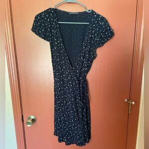 Brandy Melville Women’s Navy Wrap Dress with floral Print